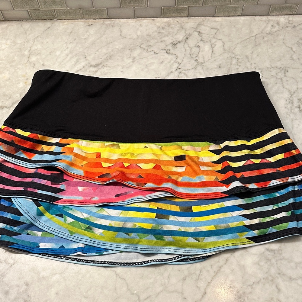 Lucky in Love Colorful Striped Mini Skirt